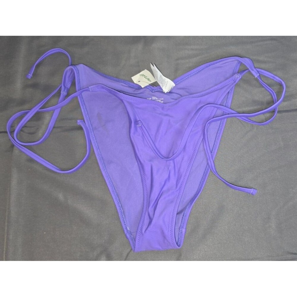 Aerie Purple String Tie Swim Bathing Suit Bottom Purple Size Large New Cheekiest